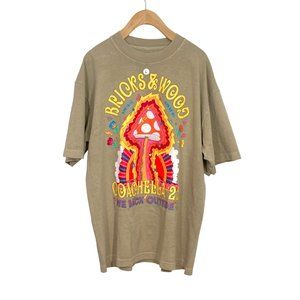 Bricks & Woods x Coachella '22 Mushroom SS Crew Tee Tan NWOT
